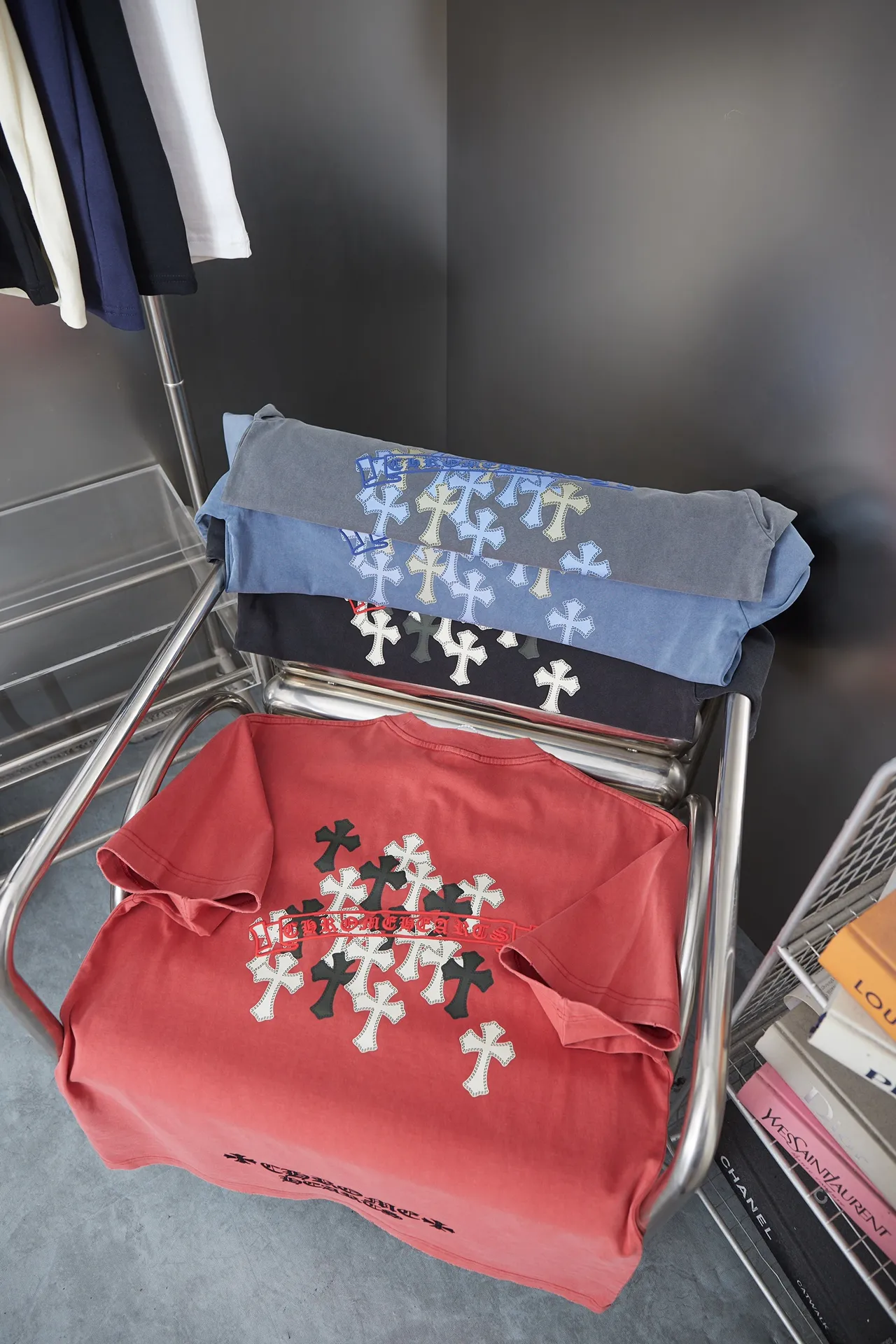 100 Ch*ome Hearte 26SS New Arrival logo 100% 32 1X 1 ➕ logo ：Black/Gray/Blue/ Red Size：S/M/L/XL